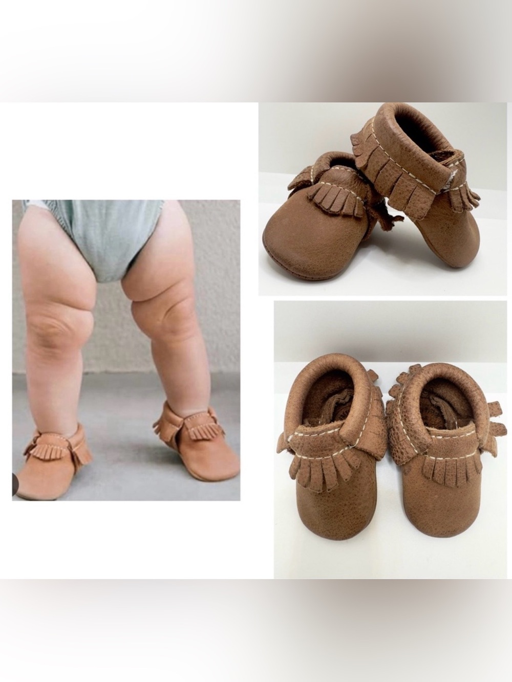 Freshly Picked Brown Moccasins Baby
Fringed Soft Soles Unisex